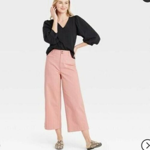 NEW A New Day High Rise Cropped Wide Leg Pants Size 8 - Picture 7 of 10